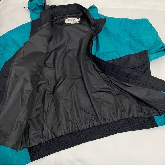 VINTAGE 10X Gore-Tex Men's Size L 90s Blue Black Rainwear USA Made Jacket Coat - Picture 2 of 14